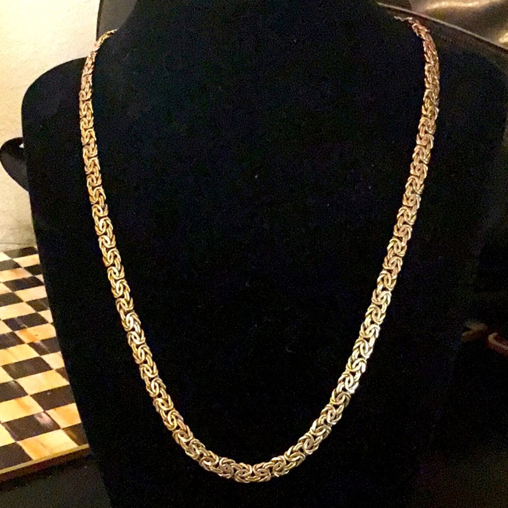 Byzantine, made in turkey”14k Gold plated Necklace (925)🌹🌹🌹